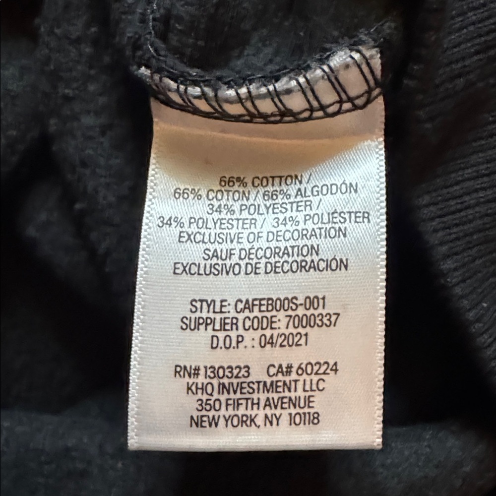 Calvin Klein Black Performance Sweatshirt size 11 to 14 Large crewneck cotton - Picture 5 of 5
